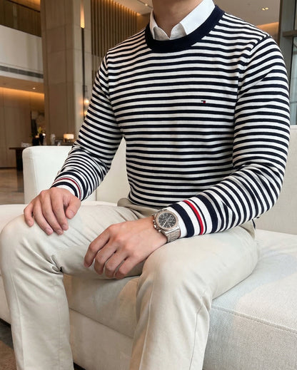 Pull TMM rayé en coton