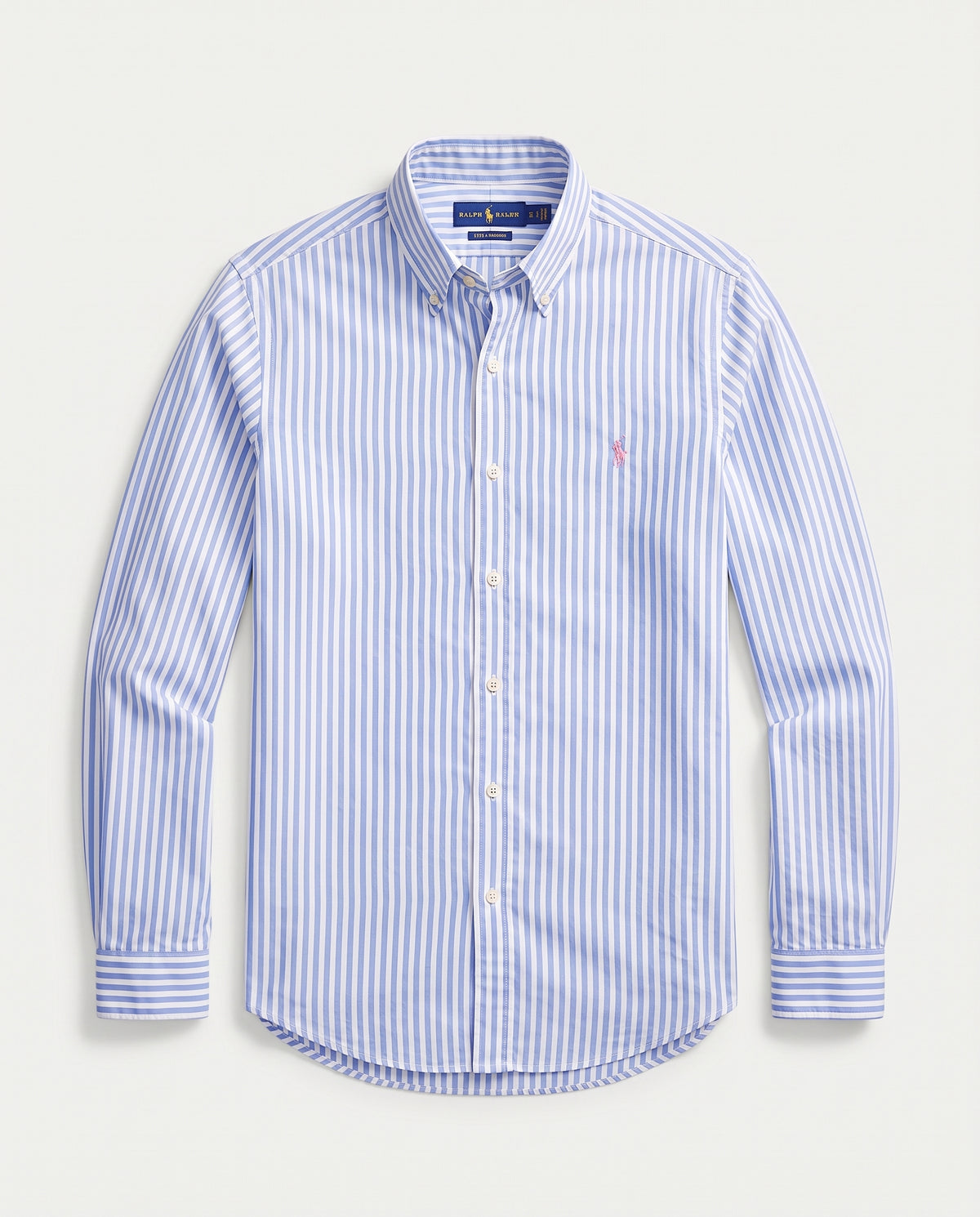 fitted striped rl shirt