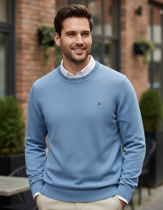 Pull TMM avec cachemire à col ras-du-cou