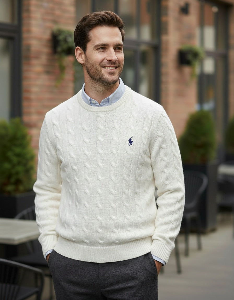 pull rl torsadé col rond