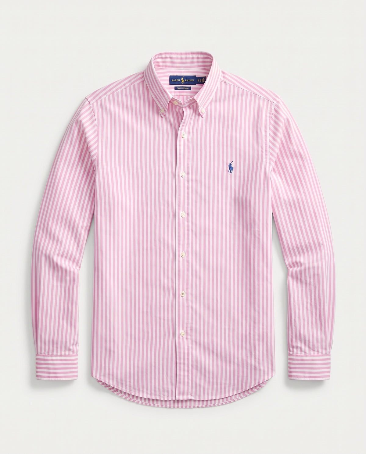 fitted striped rl shirt