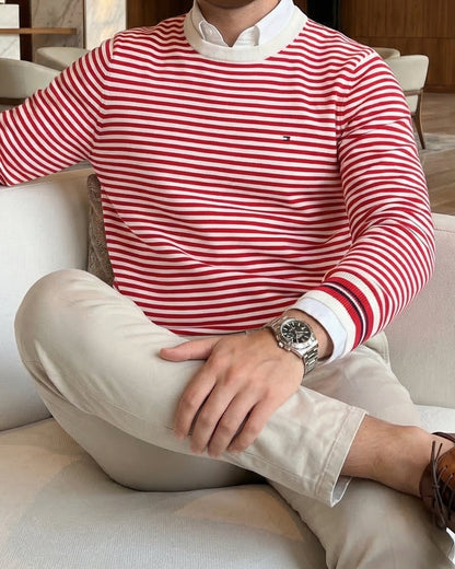 Pull TMM rayé en coton