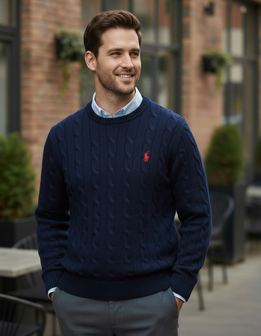 pull rl torsadé col rond