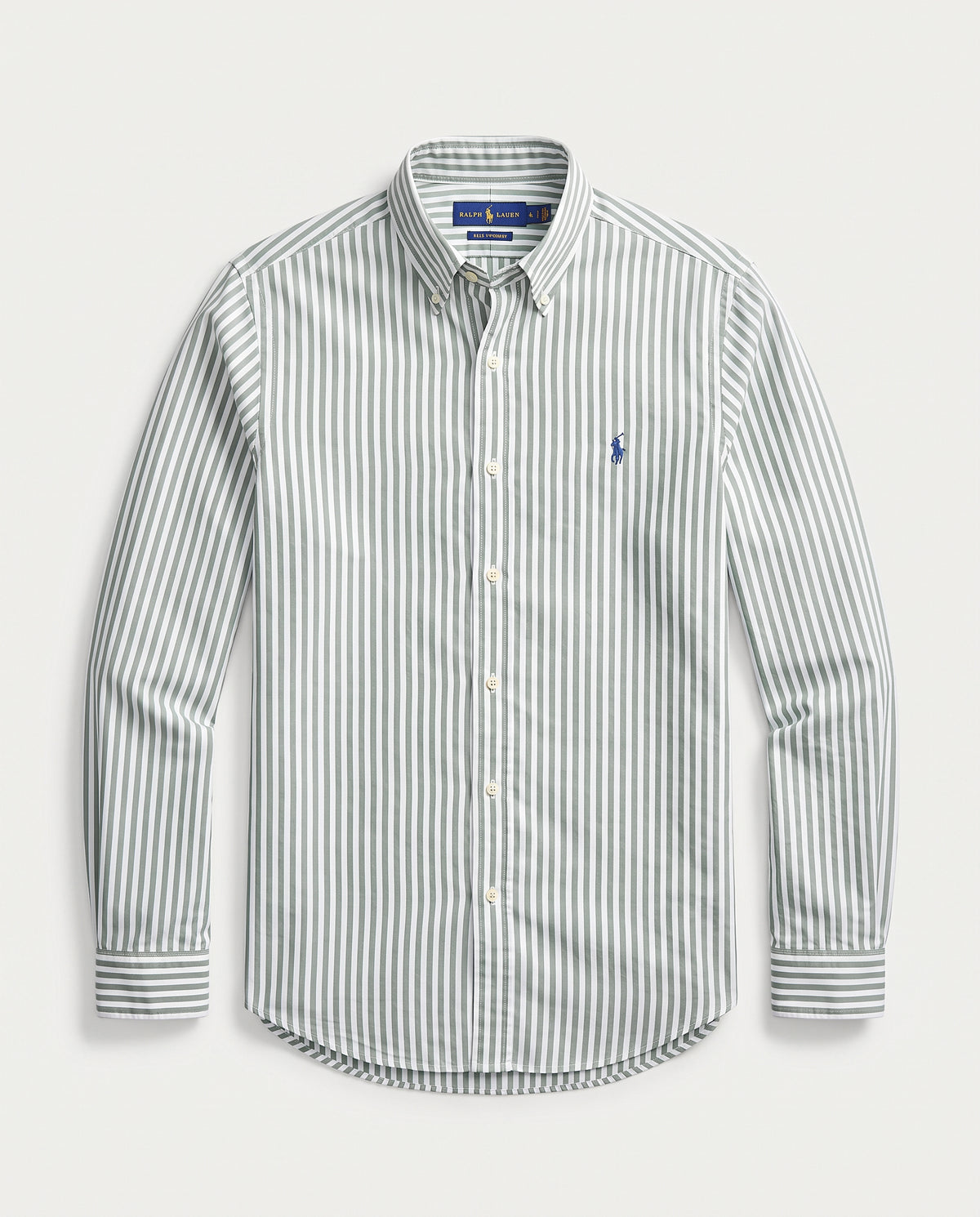 fitted striped rl shirt