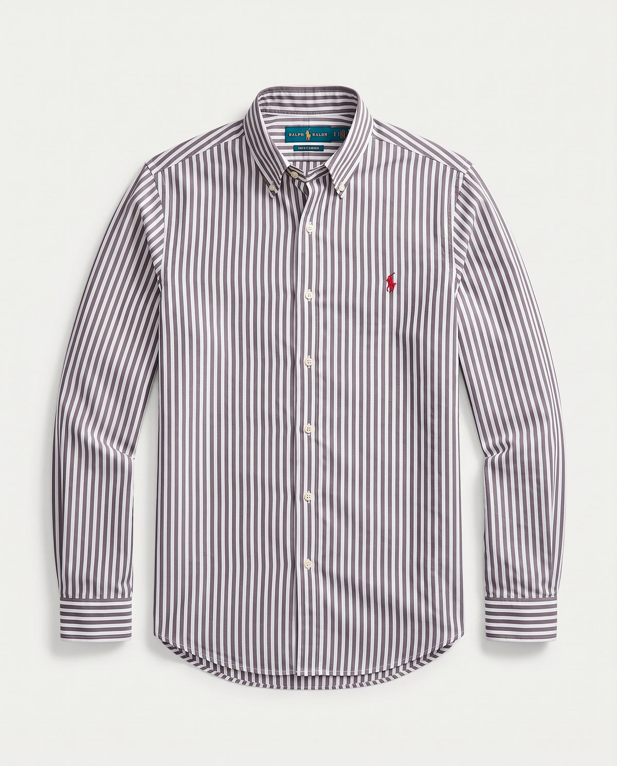 fitted striped rl shirt