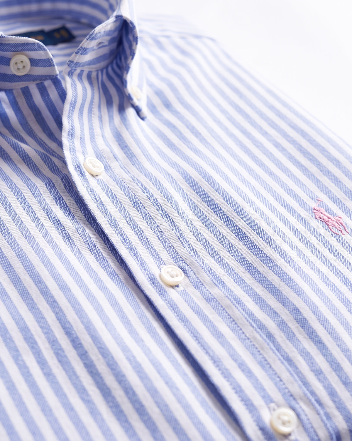 fitted striped rl shirt
